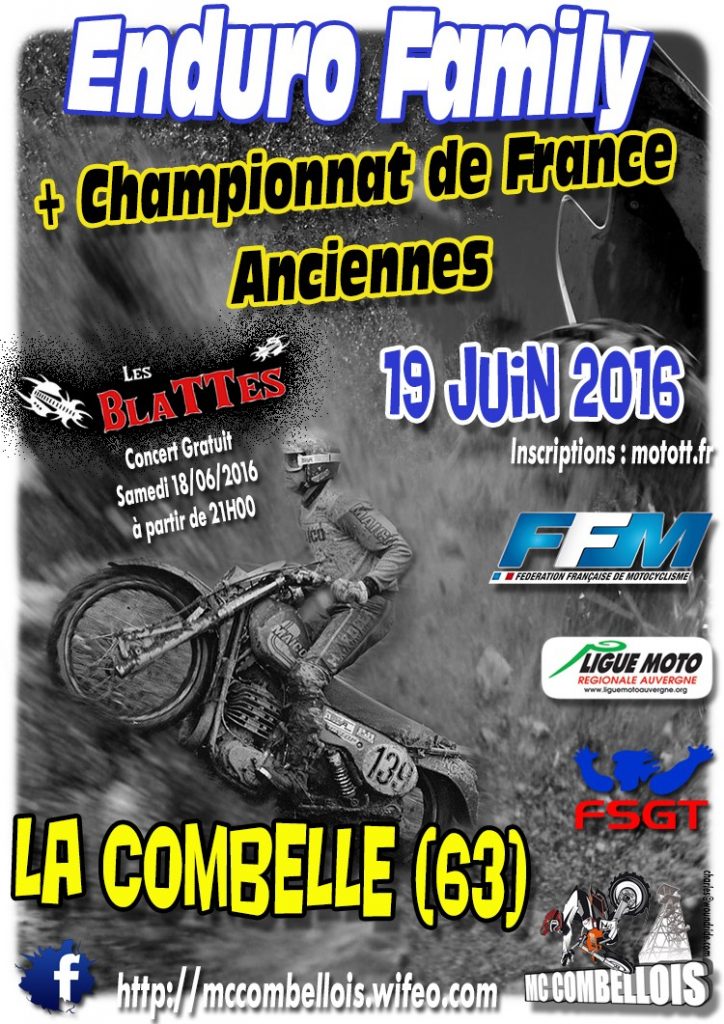 affiche enduro la combelle 2016